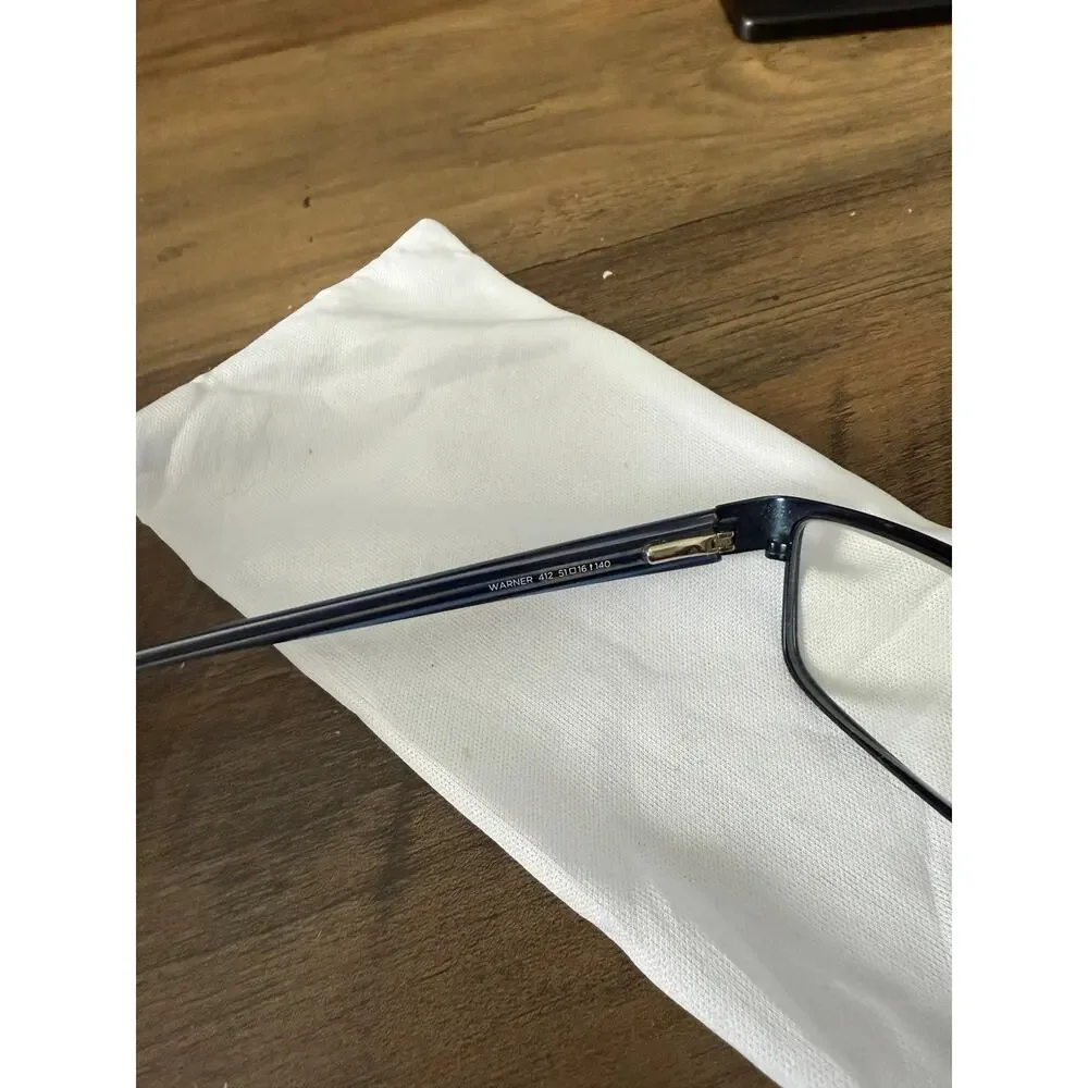 6/$25 MarchoNYC Navy Blue Rectangle (51•16) Glasses
